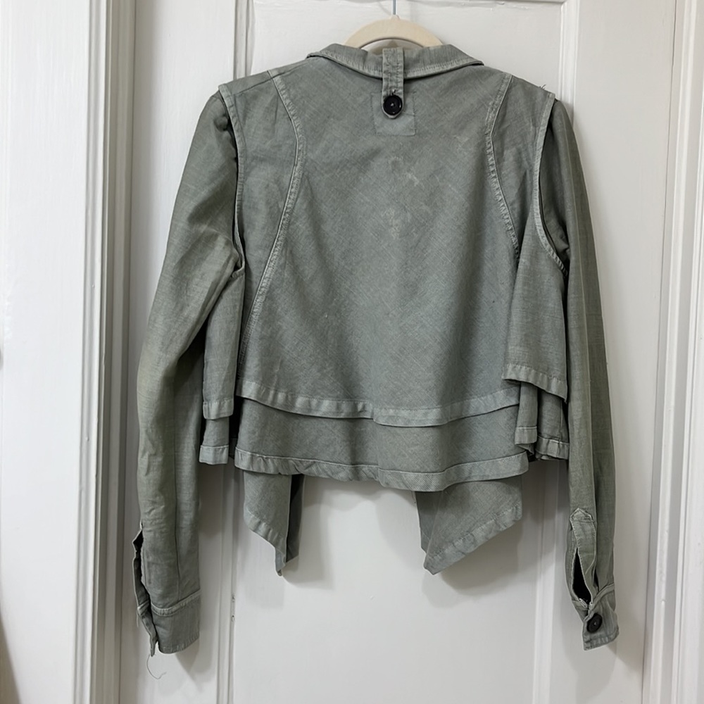 Draped twill jacket - Picture 4 of 4